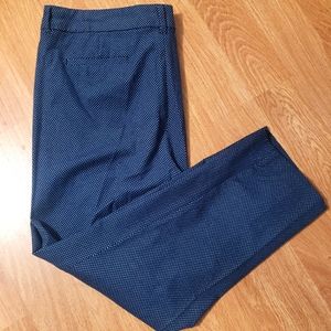 Faded Glory Blue White Small Polka Dot Pants Slacks 16